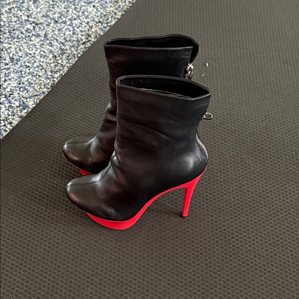 Giuseppe Zanotti Black and Red Heeled Boots